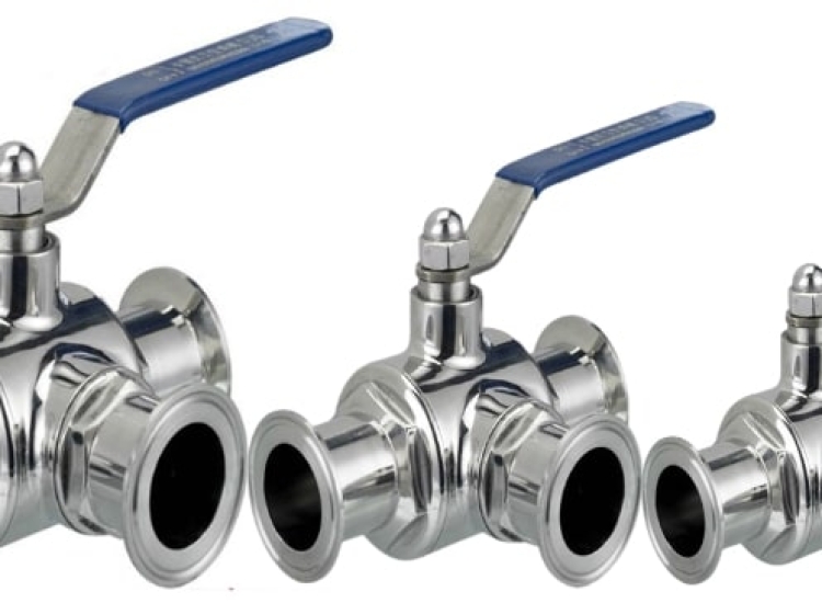 VAN BI TAY GẠT KẾT NỐI CLAMP, VAN BI 3 THÂN KẾT NỐI CLAMP, VAN BI VI SINH