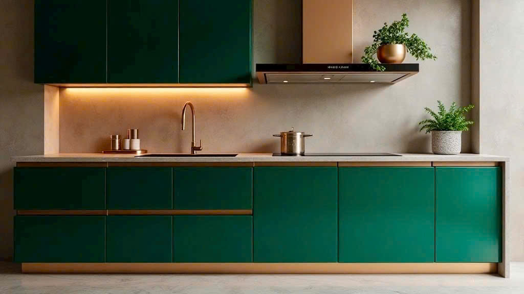 inox màu xanh cho không gian bếp tao nhã