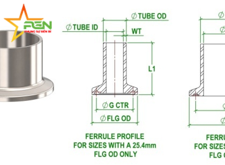 FERRULE INOX 304, FERRULE INOX 316, ADAPTER INOX 304, 316, MÔI CLAMP INOX 304, MÔI CLAMP INOX 316