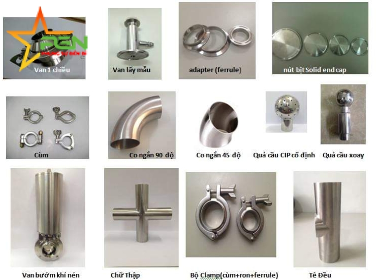 QUẢ CẦU CIP CỐ ĐỊNH INOX 316, QUẢ CẦU CỐ ĐỊNH