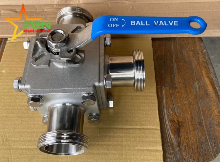 VAN BI TAY GẠT KẾT NỐI CLAMP, VAN BI 3 THÂN KẾT NỐI CLAMP, VAN BI VI SINH