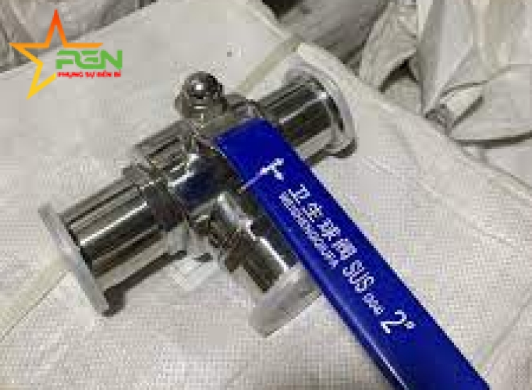VAN BI TAY GẠT KẾT NỐI CLAMP, VAN BI 3 THÂN KẾT NỐI CLAMP, VAN BI VI SINH