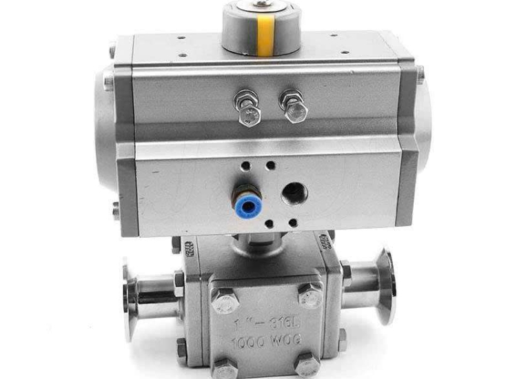 VAN BI INOX VI SINH ĐIỀU KHIỂN KHÍ NÉN- Pneumatic Ball Valves