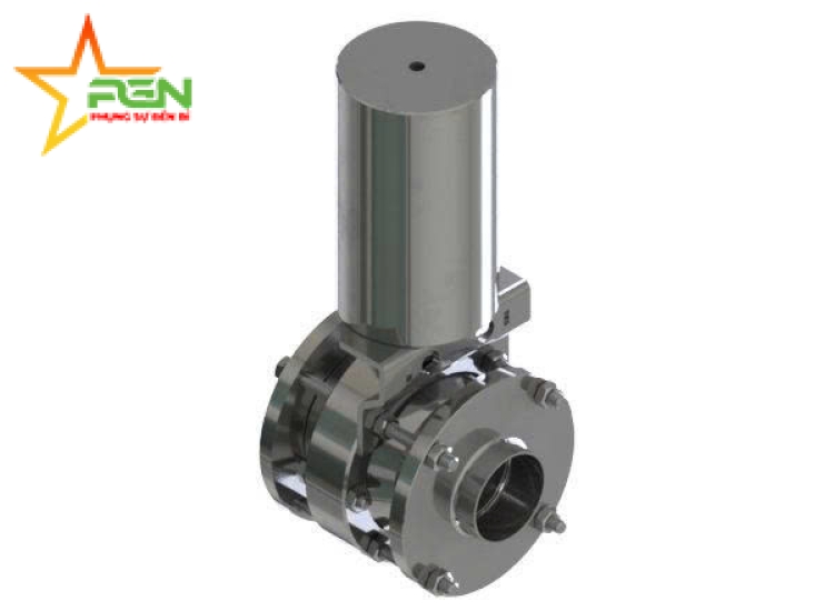 VAN BI INOX VI SINH M&S VỚI BỘ ĐIỀU KHIỂN KHÍ NÉN