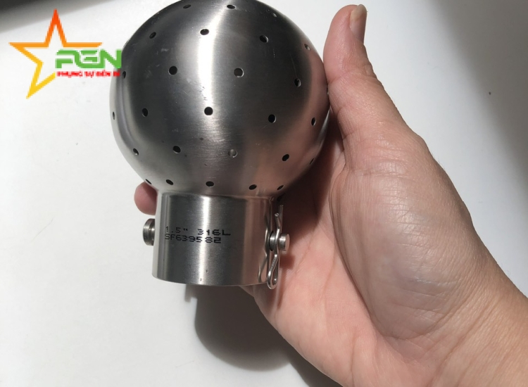 QUẢ CẦU CIP CỐ ĐỊNH INOX 316, QUẢ CẦU CỐ ĐỊNH