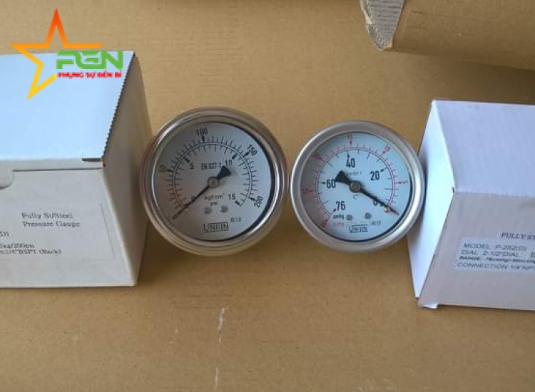 ĐỒNG HỒ ÁP SUẤT CHÂN SAU MẶT 65 | UNIJIN | P252(D)/ UNIJIN PRESSURE GAUGE P252