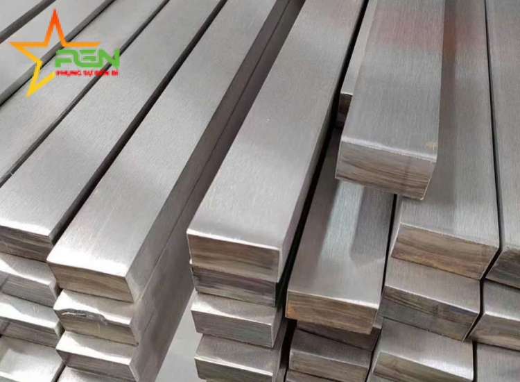 THANH LA ĐÚC 304 SỌC XƯỚC : 70 x 10 x 4000/6000MM/HL- LẬP LÀ INOX - Stainless Steel Bar Flat