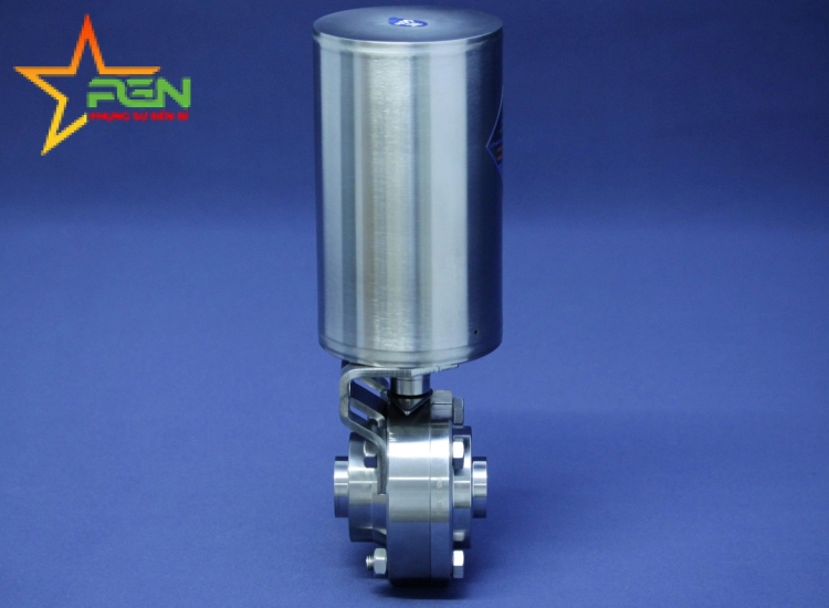 VAN BI INOX VI SINH M&S VỚI BỘ ĐIỀU KHIỂN KHÍ NÉN